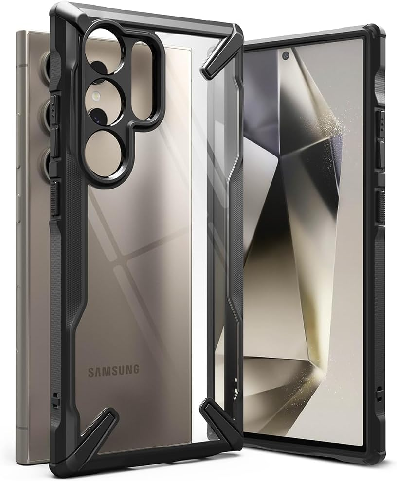 Capa Slim Leve Anti Impacto Ringke Modelo Fusion X Compatível com Galaxy S24 Ultra (6.8 Pol) - Preto